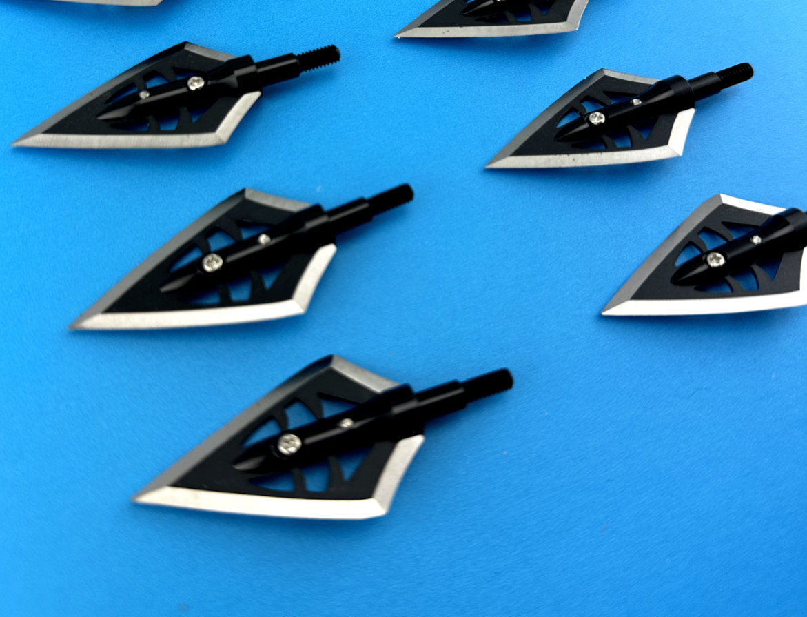 6 qt 100 grain Fixed ONE Blade Double Bevel SHARP Archery Hunting Broadhead