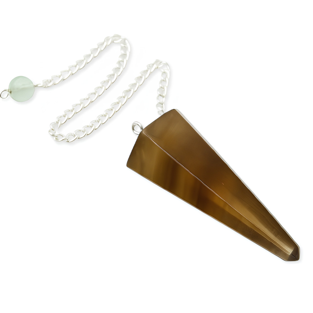Fluorite Pendulum Dowser Crystal Divination Real Gemstone Scrying Yes No Tool