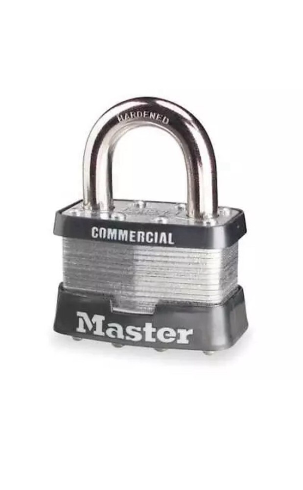 Master Lock 5Ka Padlock, Keyed Alike, Standard Shackle, Rectangular Steel New