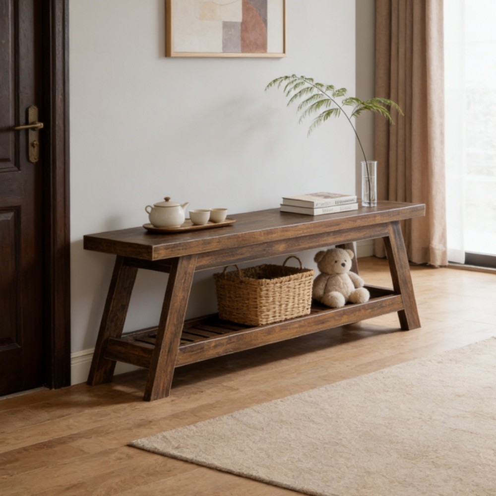 Solid Bench Stylish Wooden Bench