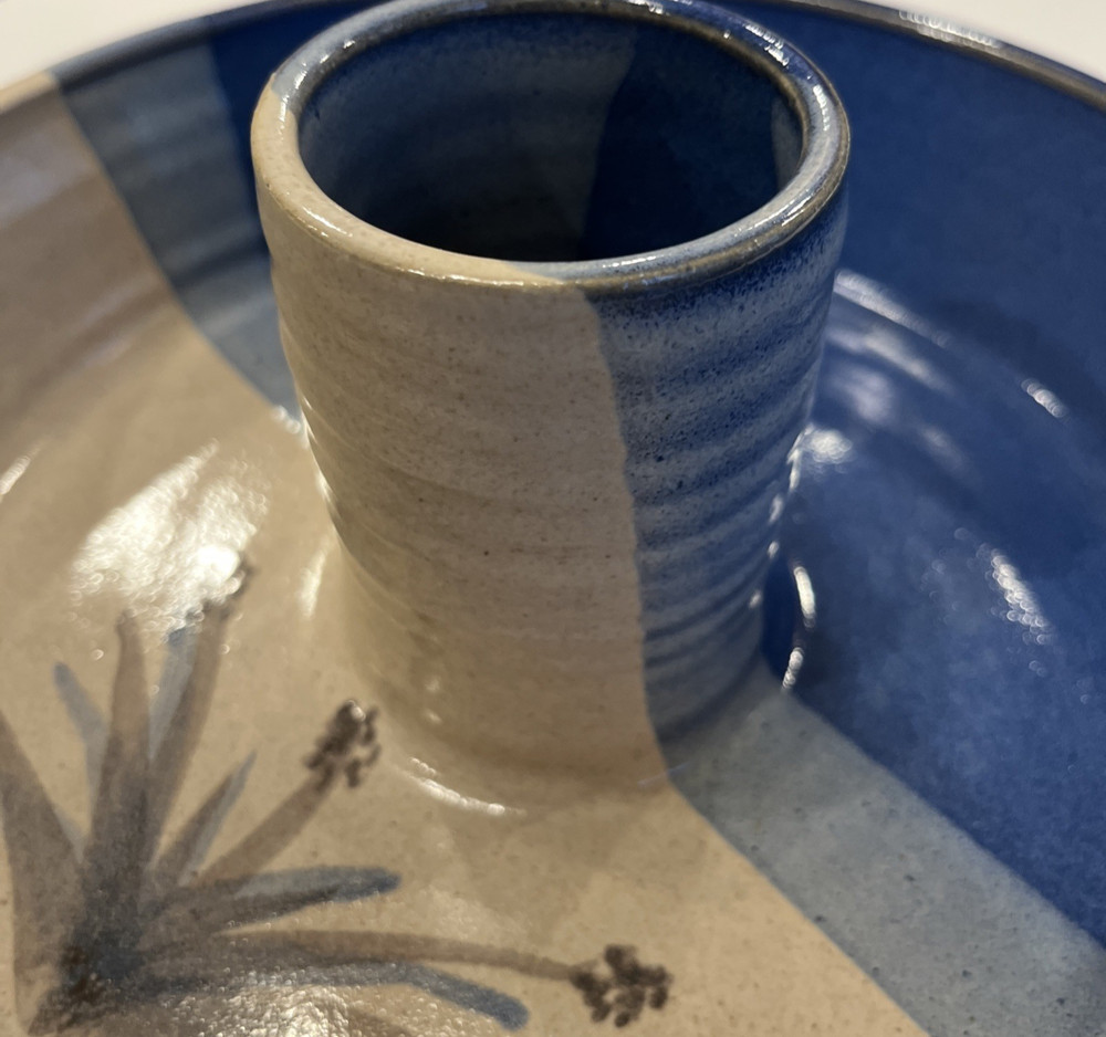 Handmade Stoneware Pottery Deep-Dish Upright Chicken Oven Roaster Bakeware