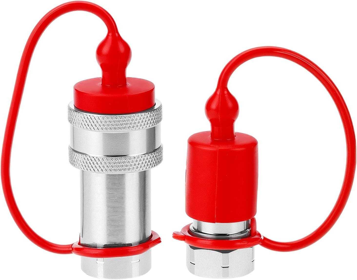 2 Pack 3/8” NPT Hydraulic Quick Connect Couplers 4000 PSI 3/8 Body Steel Set ISO