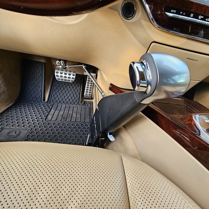 A permanent,safe install car hand control. Disabled/Handicapped - SCI, H quality