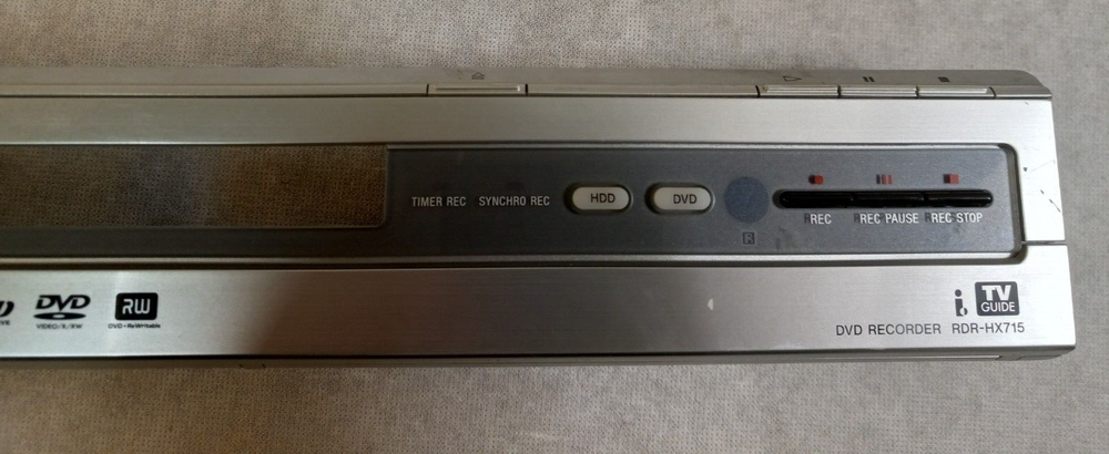 SONY RDR-HX715 DVD Recorder FRONT PANEL