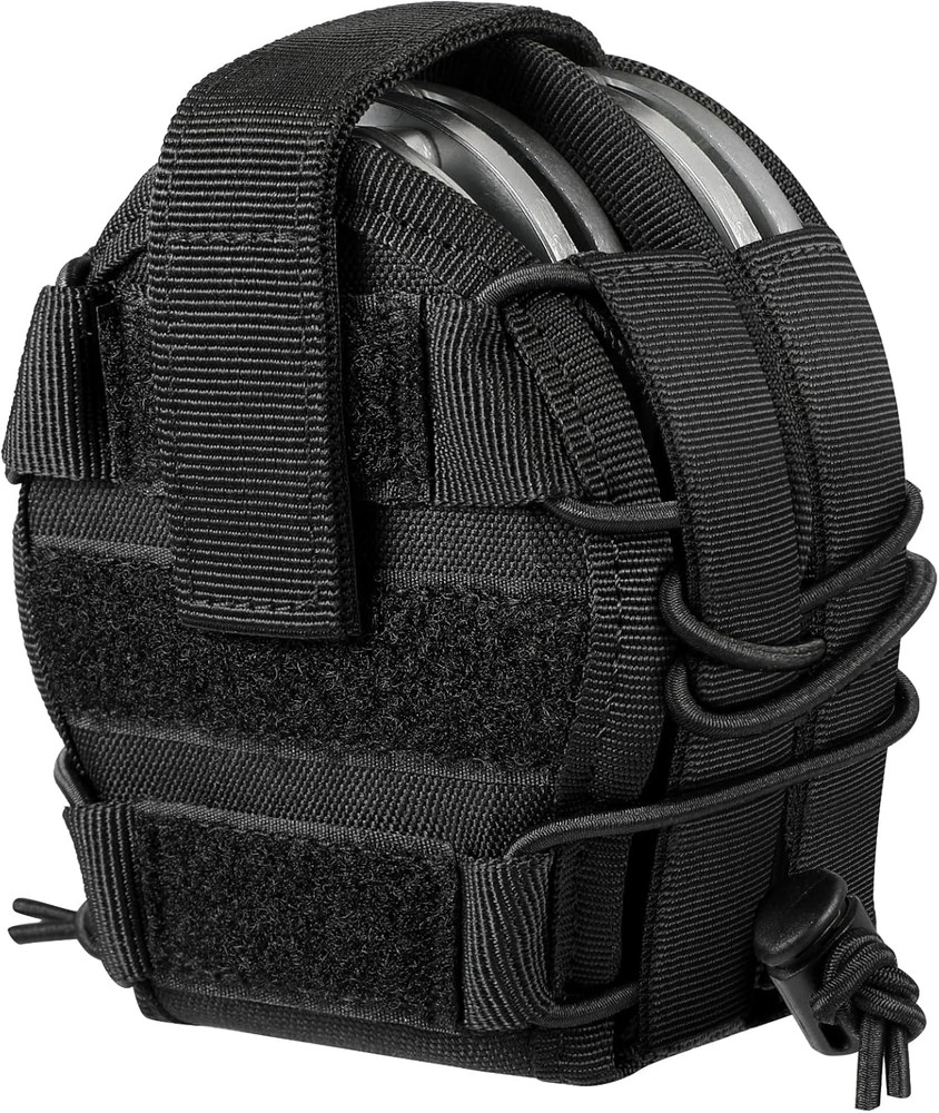 Oval Double Handcuff Holster Pouch, Open Top Handcuff Case, Law Enforcement Cuff