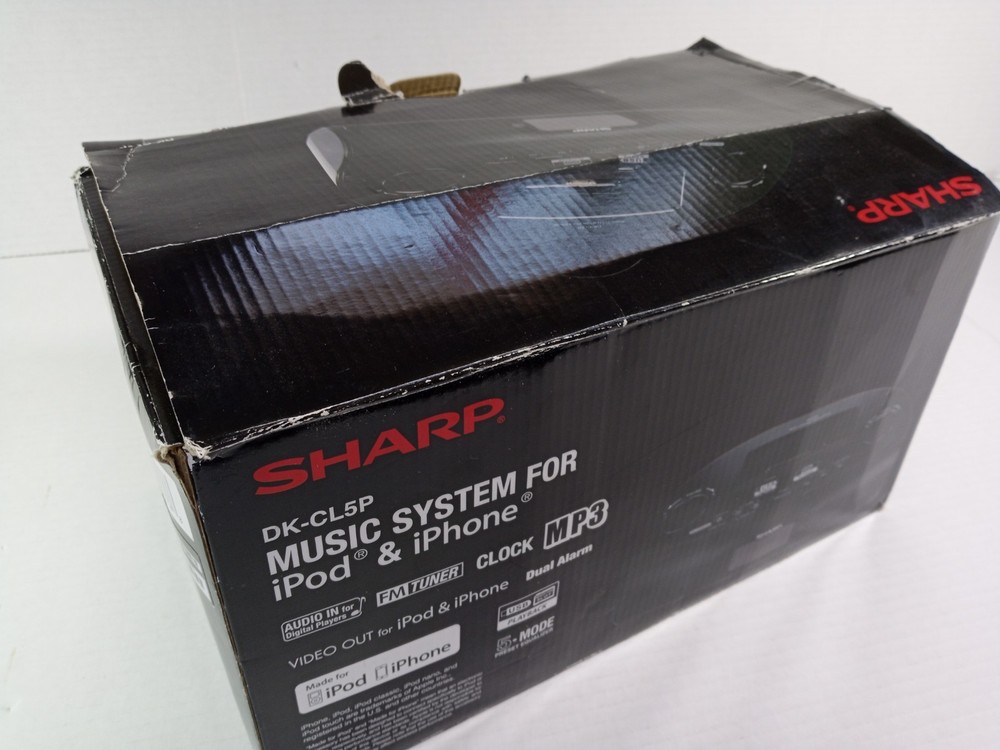 Sharp DK-CL5P Clock Radio Music System with iPod/iPhone Dock - Open Box Tested