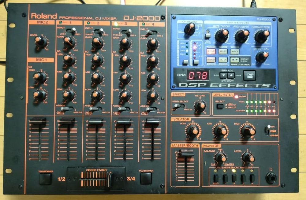 Roland DJ-2000 DJ Mixer Tested Working