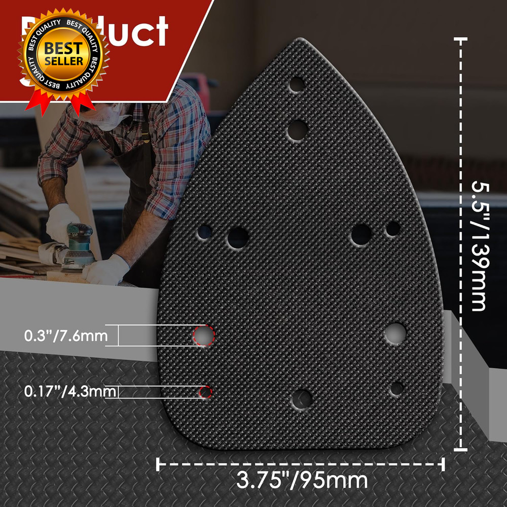 2 Pack Mouse Sander Replacement Pads Compatible withS1503 CFS1502 CFS1503G