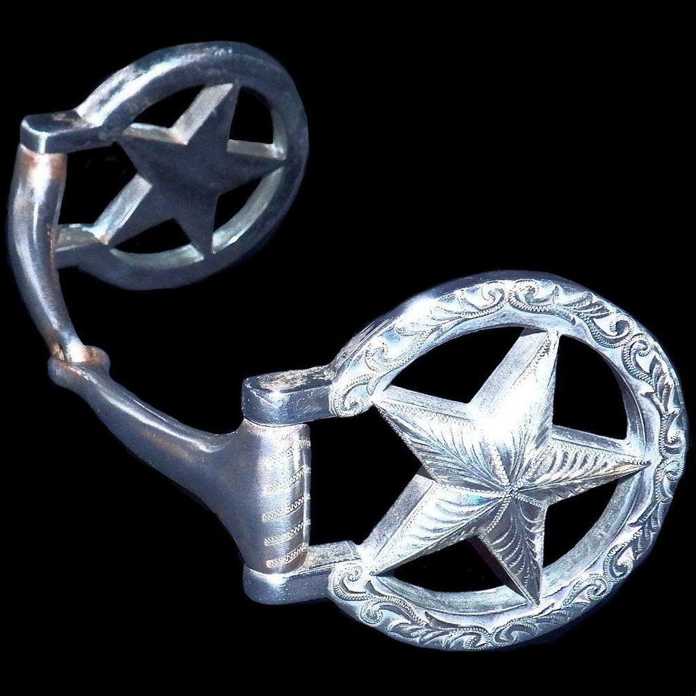 Les Vogt Performax Silver Lone Star Don Dodge Dee D Ring Smooth Show Snaffle Bit