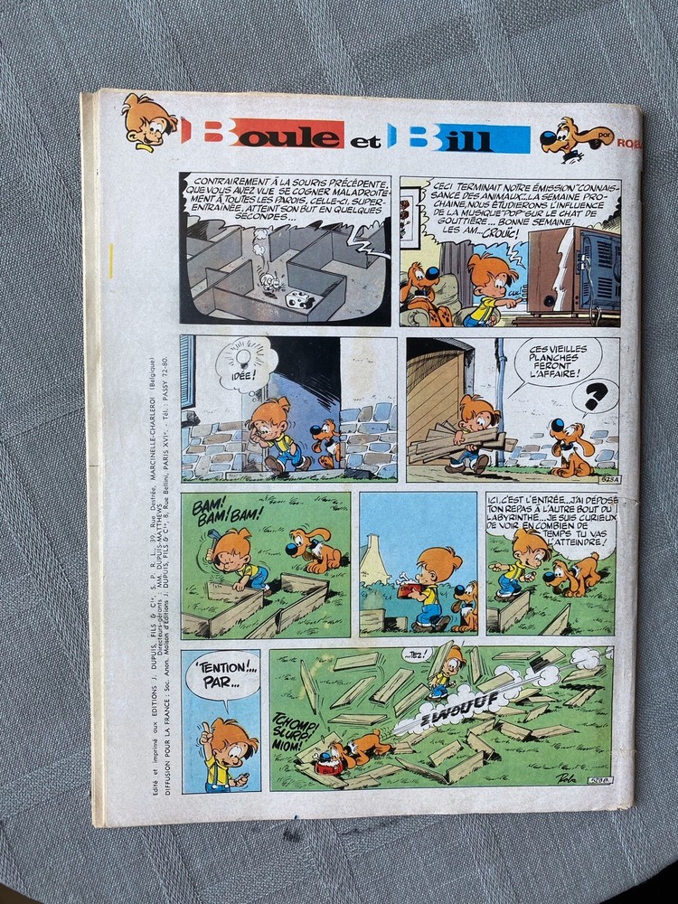 Spirou Weekly No. 1701 Correct Condition Complete Poster