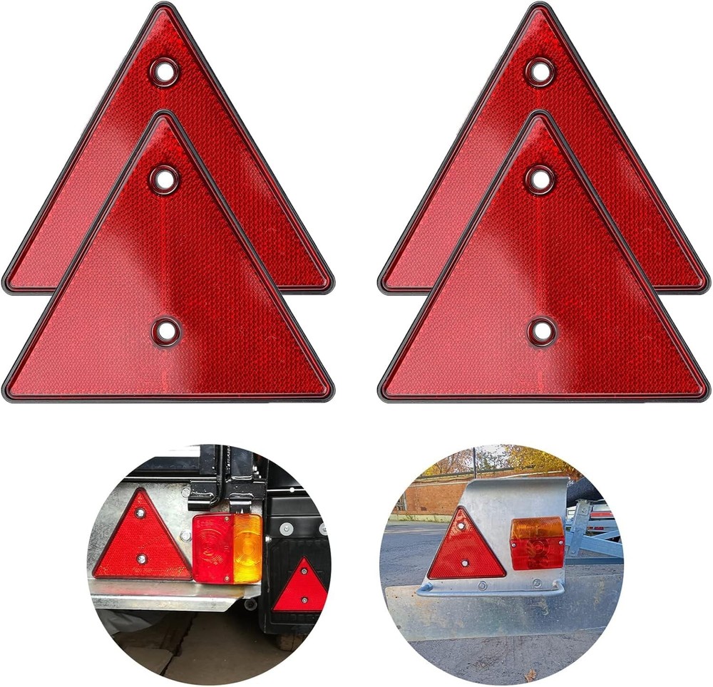 Trailer Reflector Triangles, Triangle Reflector, Triangle Reflector, Red Ka...