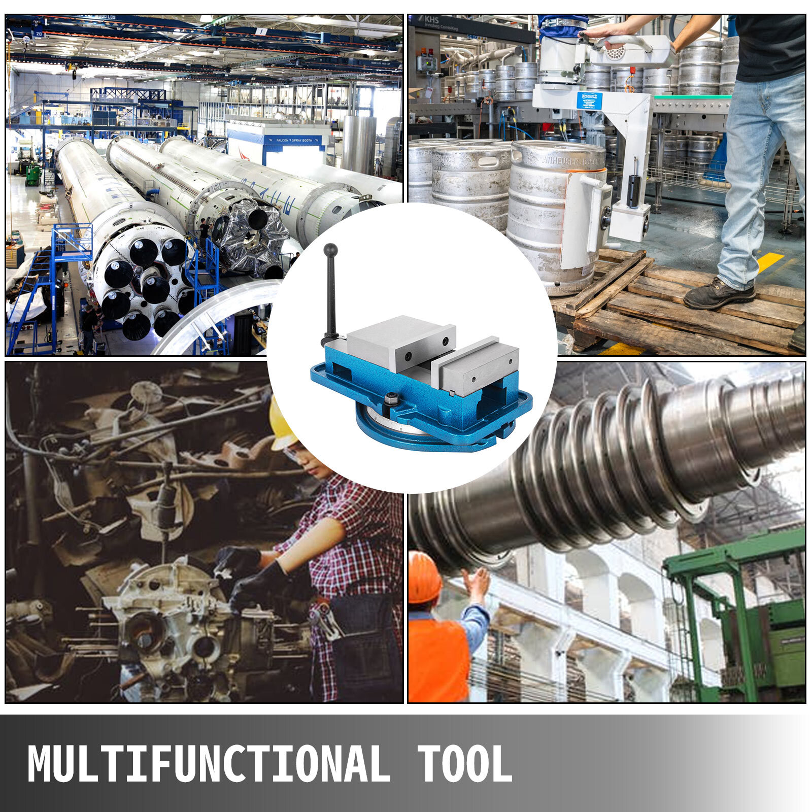 VEVOR 3" Milling Machine Lockdown CNC Vise w/ 360° Swivel Base Clamping Drilling