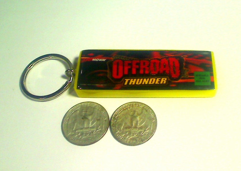 OFFROAD Thunder Arcade Marquee Coin Door Keychain