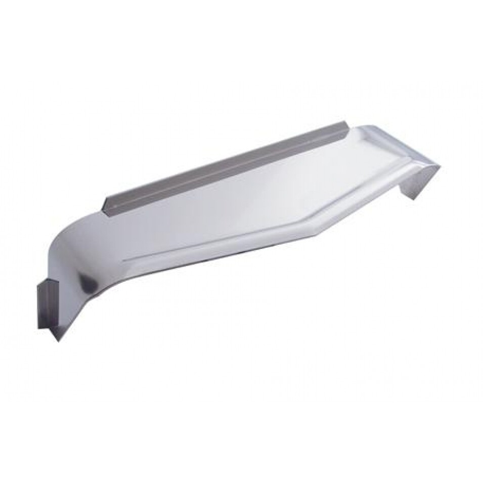 6" x 8" Stainless Steel Rectangular Headlight Visor - Ribbed - Set of 2