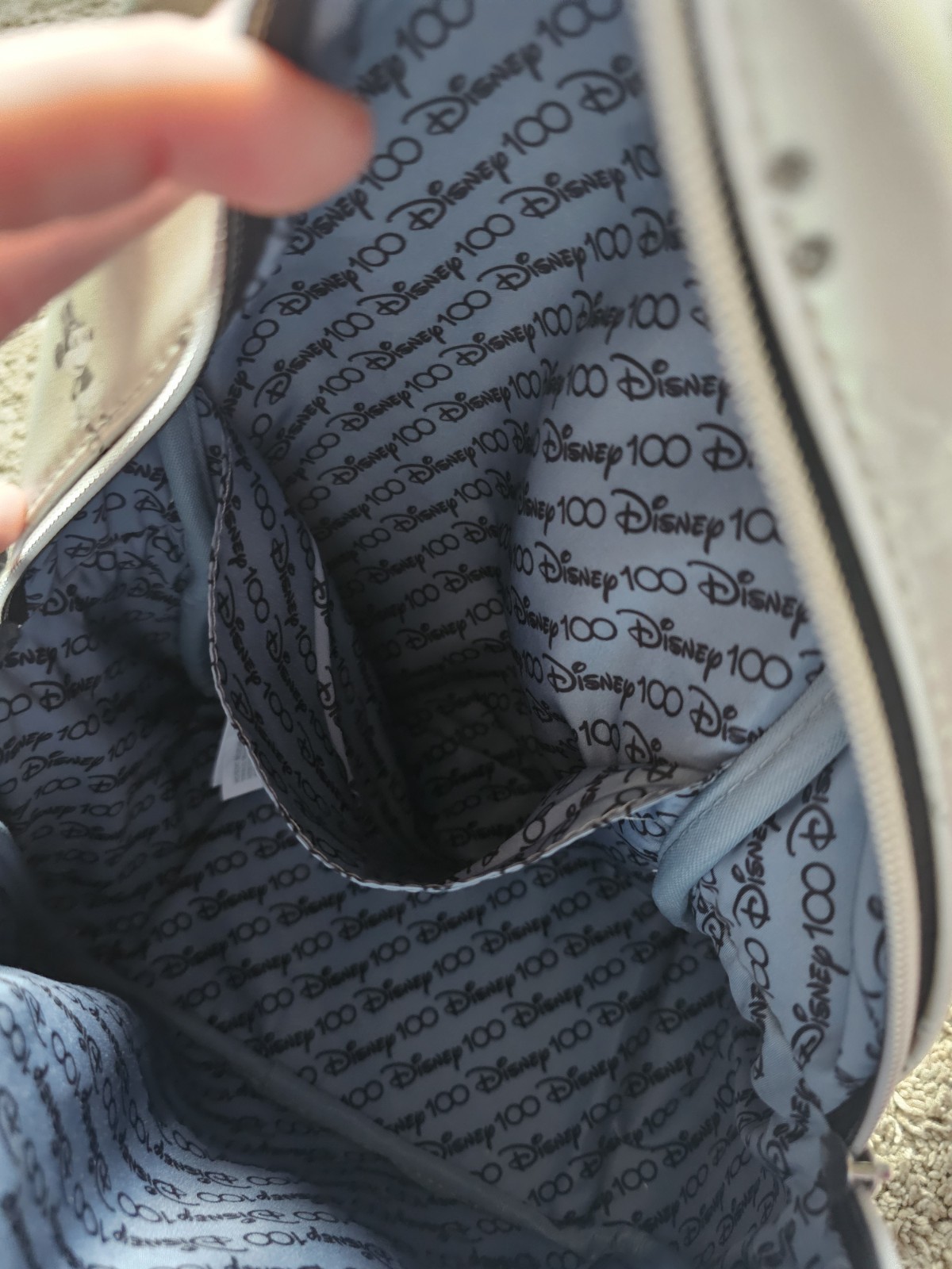 Loungefly Disney 100 Heritage Sketch Shimmer Silver Limited Ed Mini Backpack