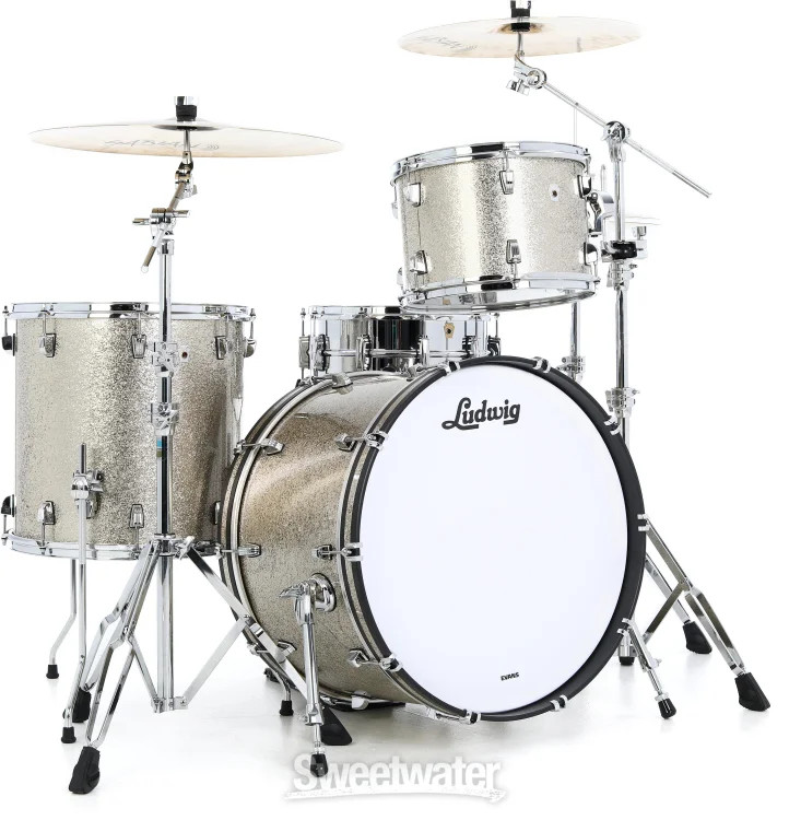Ludwig NeuSonic 3-piece Shell Pack - Titanium Super Sparkle