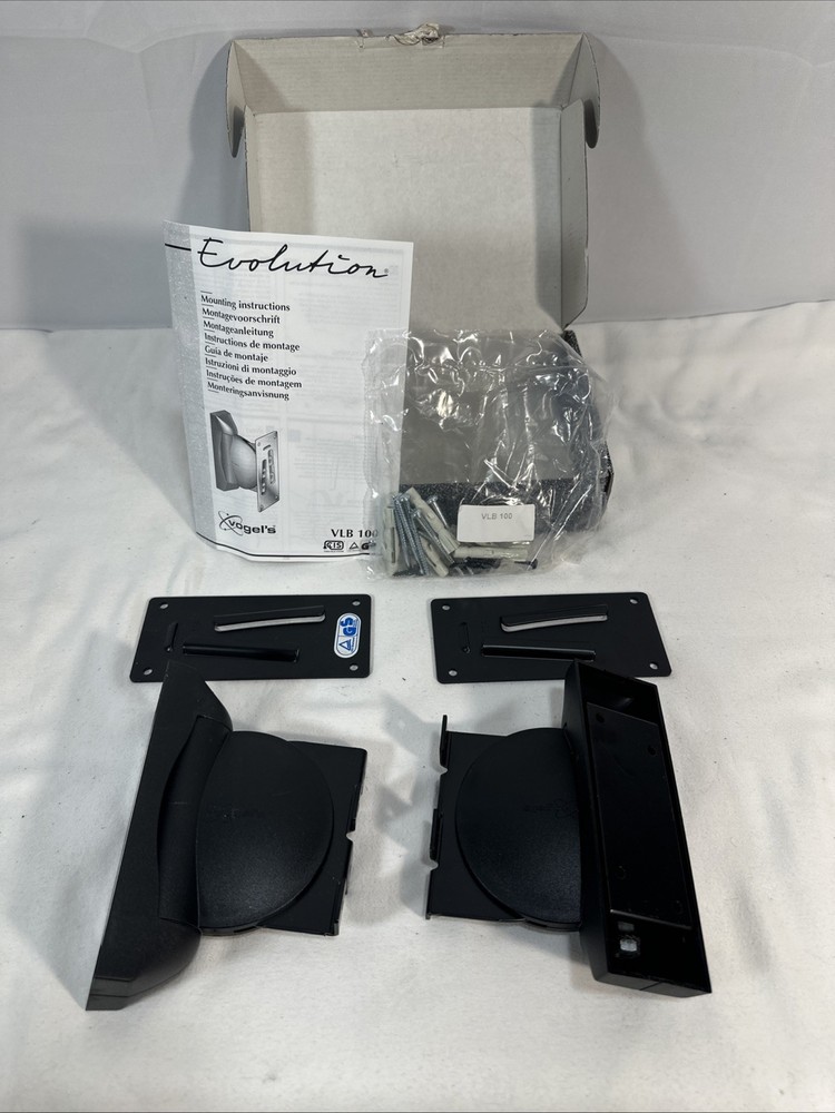 NOB Evolution VLB-100 Loudspeaker Wall Brackets WITH mounting Hardware