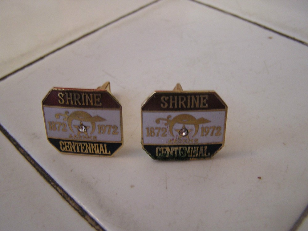 Cufflinks Shriner Centennial 1872-1972