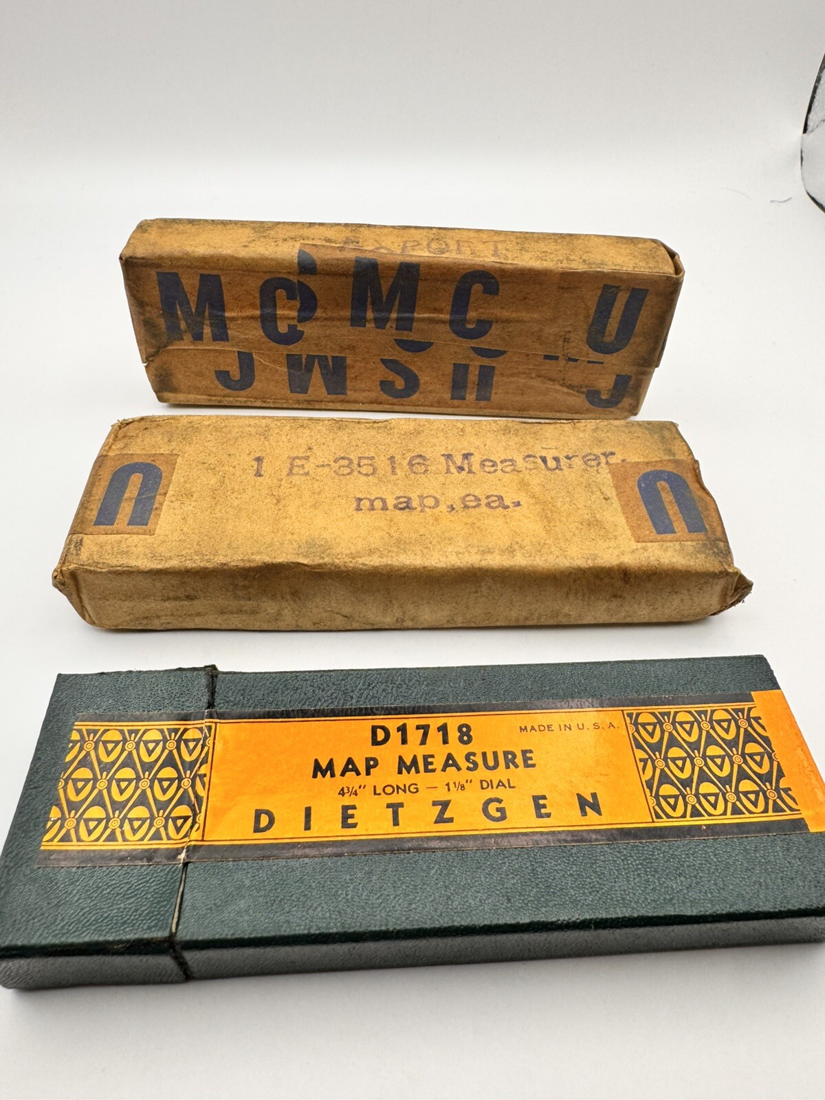 Lot Dietzgen D1718 Map Measure Hamilton Watch Co USMC Issue Model 33 Military