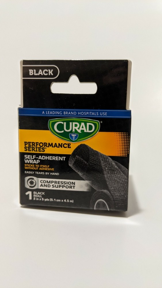 CURAD Performance Series Self Adherent Wrap Black 2"x5 yds. 3 pack