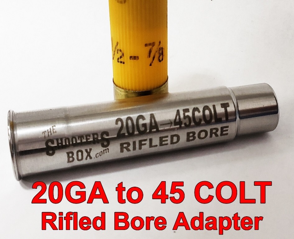20GA to 45COLT RIFLED Shotgun Adapter - Chamber Reducer - Stainless - Free Ship✅