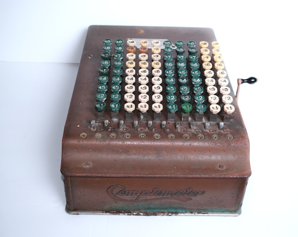 Vintage Comptometer Adding Calculator Machine Felt & Tarrant mfg Co Chicago