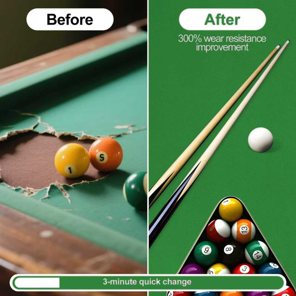 Pre-Cut Pool Table Felt Replacement Kit - 8Ft Billiard Cloth W/Gloves, Strips &