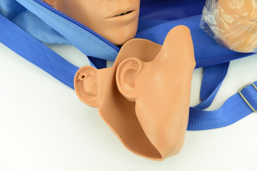 Ambu Man CPR Training Manikin W/ Blue Case & Extra Faces