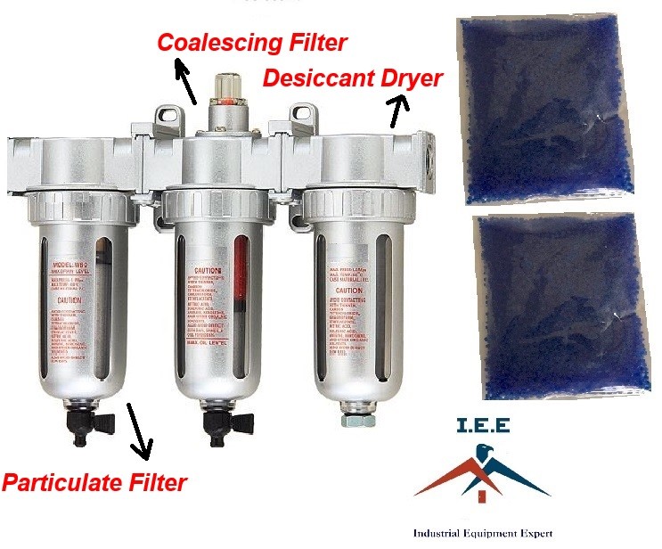 3/8" COMPRESSED AIR INLINE PARTICULATE FILTER / DESICCANT DRYER / COALESCING