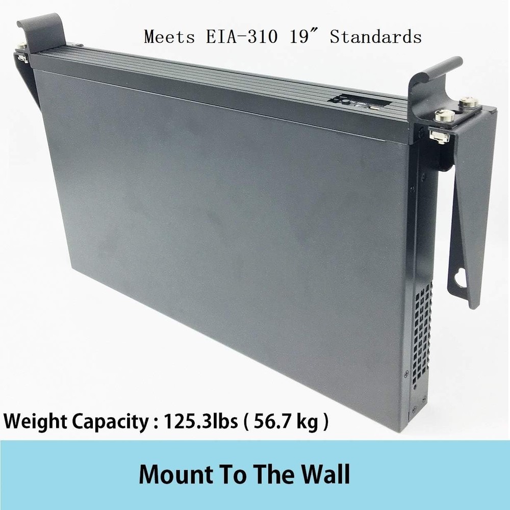 Versatile 1U Wall Mount Patch Panel - Up to 125lbs Capacity, Easy Installation