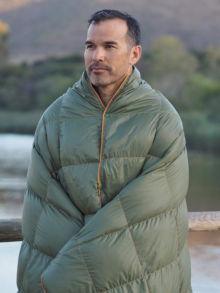 Down Camping Blanket - Puffy, Packable, Lightweight and Warm | Ideal for Outd...