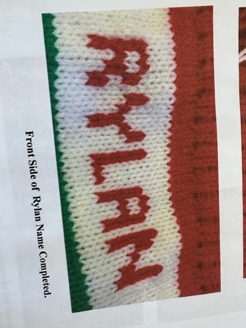 Step By Step Instructions on knitting a Xmas Stocking and Personalizing it