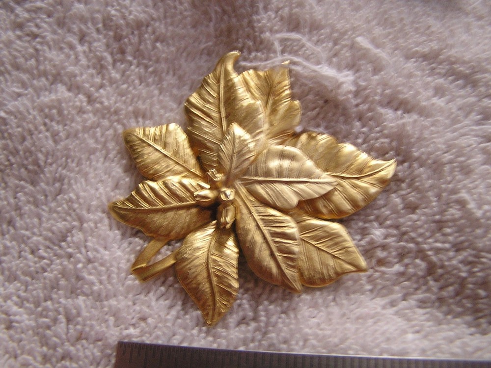 Vintage L.S. Pin 1992 Leaf Flower