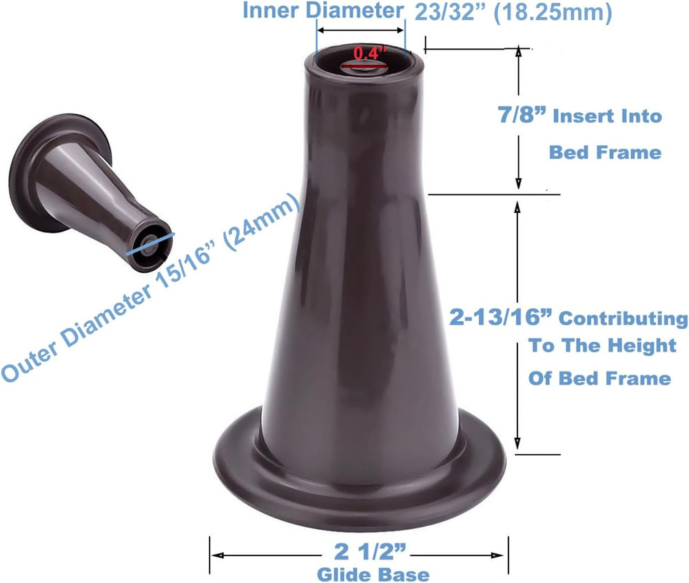 6PCS Reinforced Bed Frame Feet That Replace Wheels. Prevent Sliding. Sturdy Repl