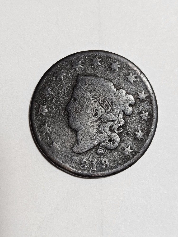 1819 CORONET HEAD LARGE CENT