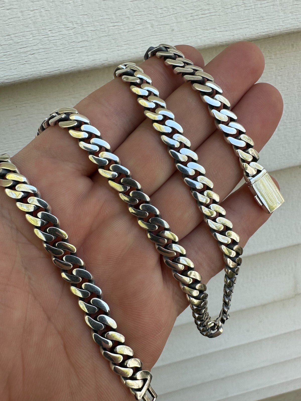 Miami Cuban Link Chain Necklace Real 925 Sterling Silver 6-12mm