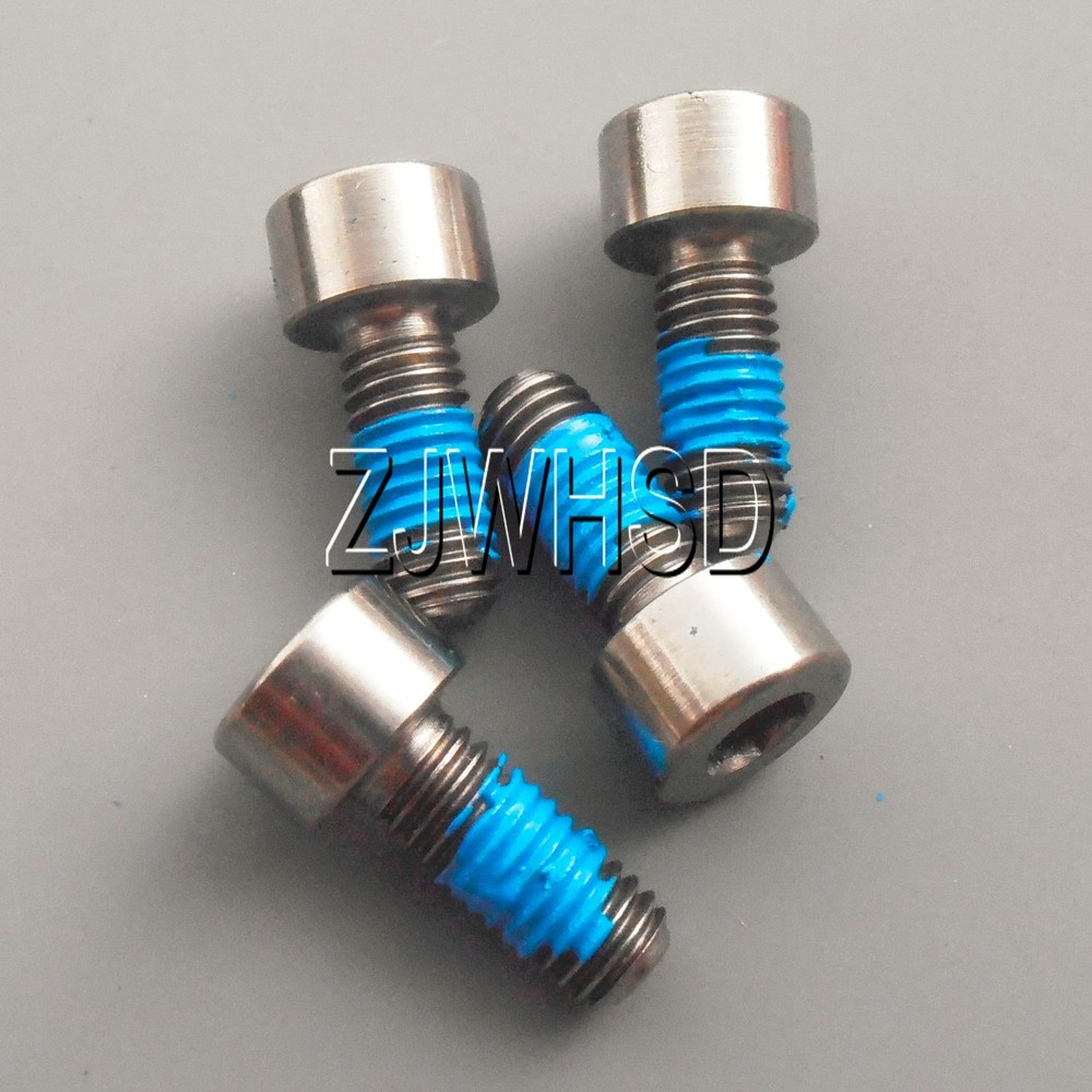 4pcs M5 x 12 Ti Titanium Screw Bolt Allen hex Socket Cap head with ThreadLocker