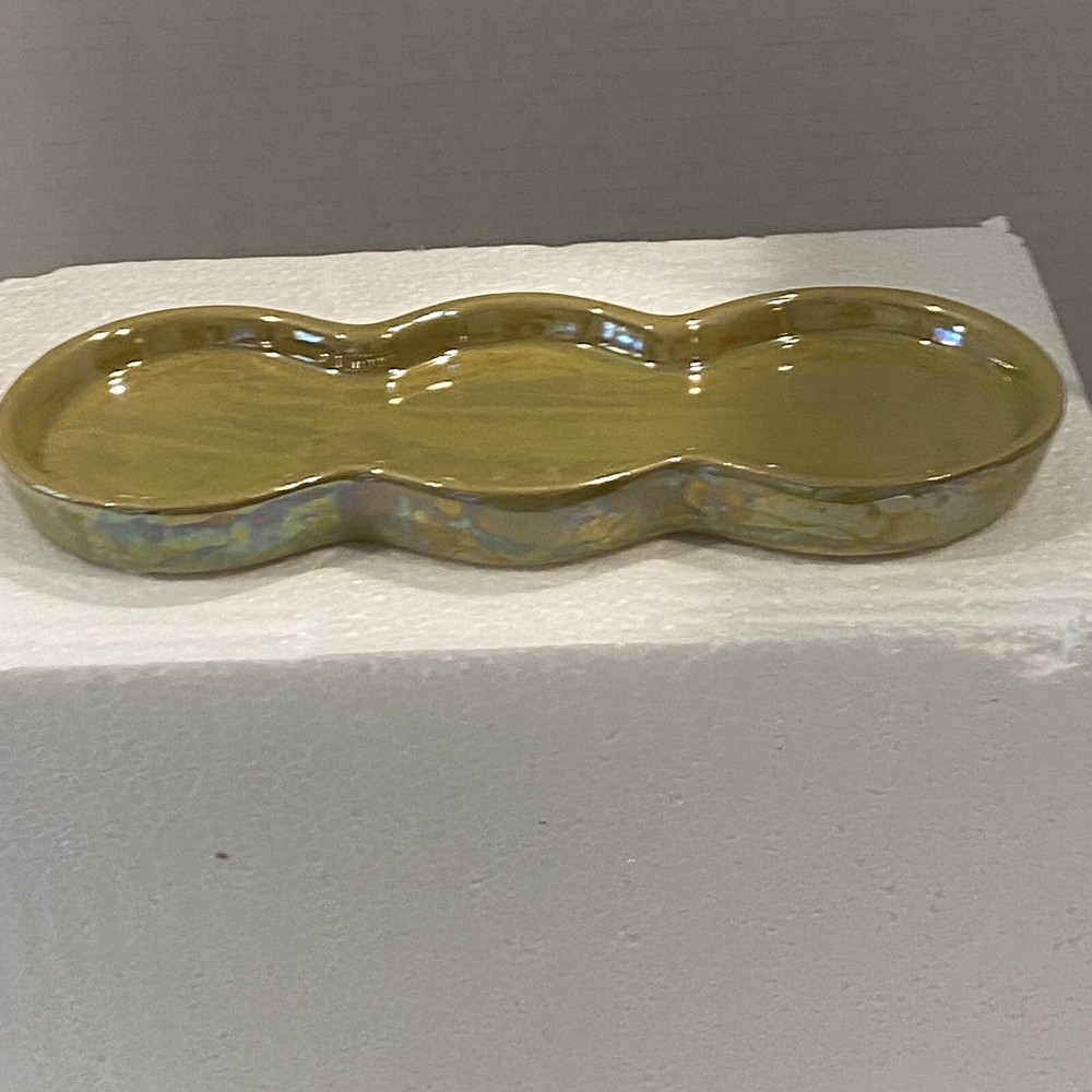 Pier 1 Irridescent Ceramic Planter Set