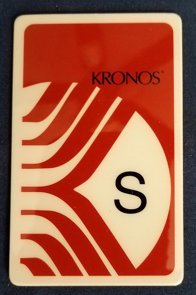 NEW KRONOS TIME CLOCK SUPERVISOR BARCODE BADGE