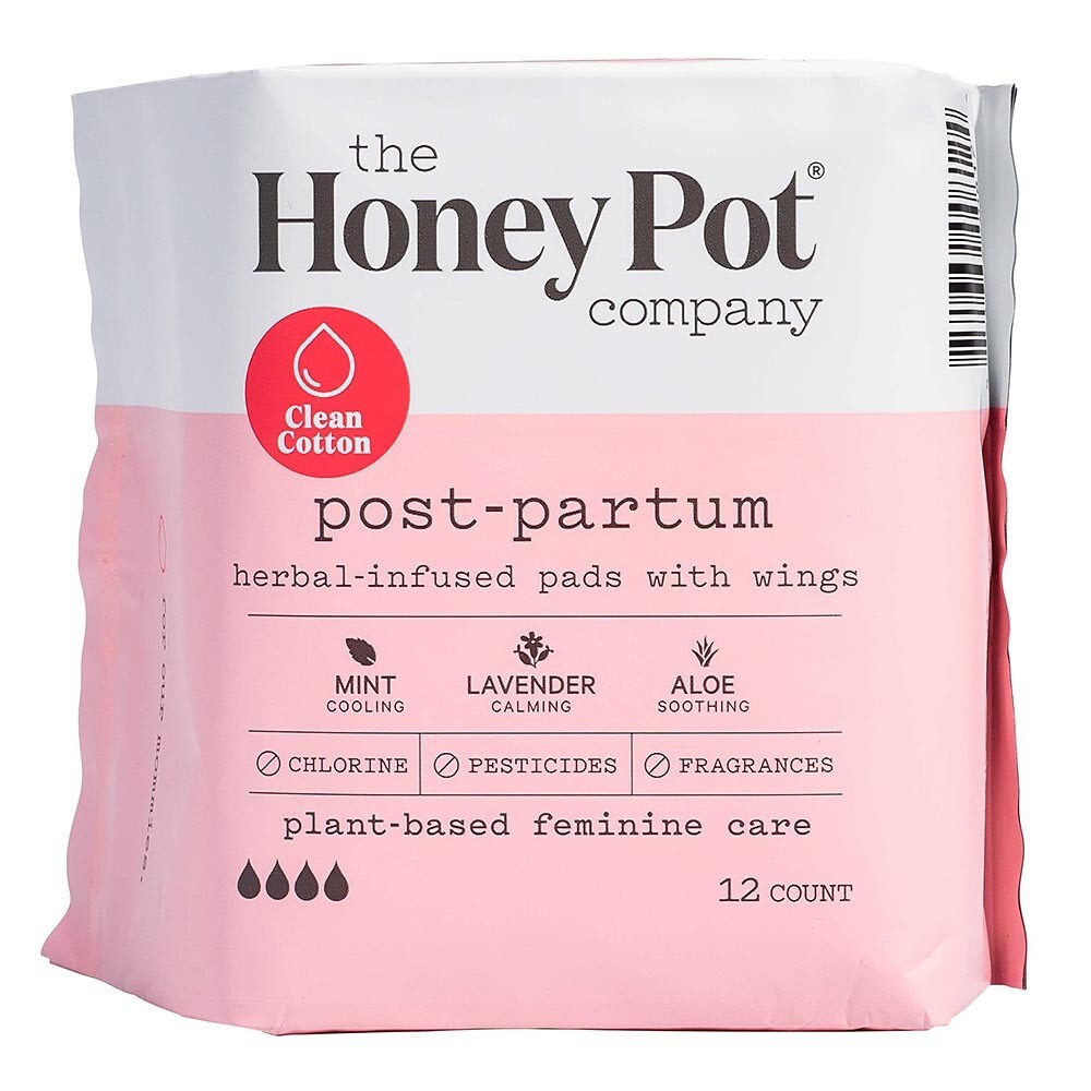 The Honey Pot Postpartum Herbal Pads, 12 Count