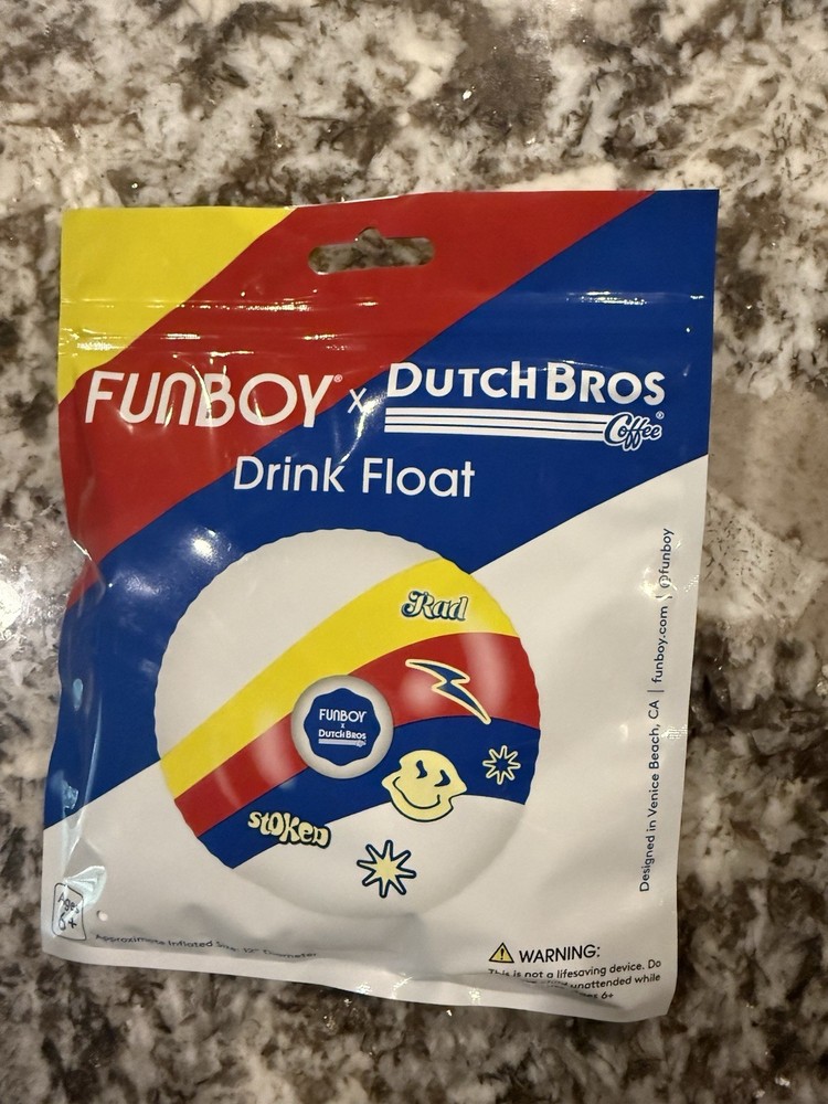 Dutch Bros Fun Boy Inflatable Drink Holder