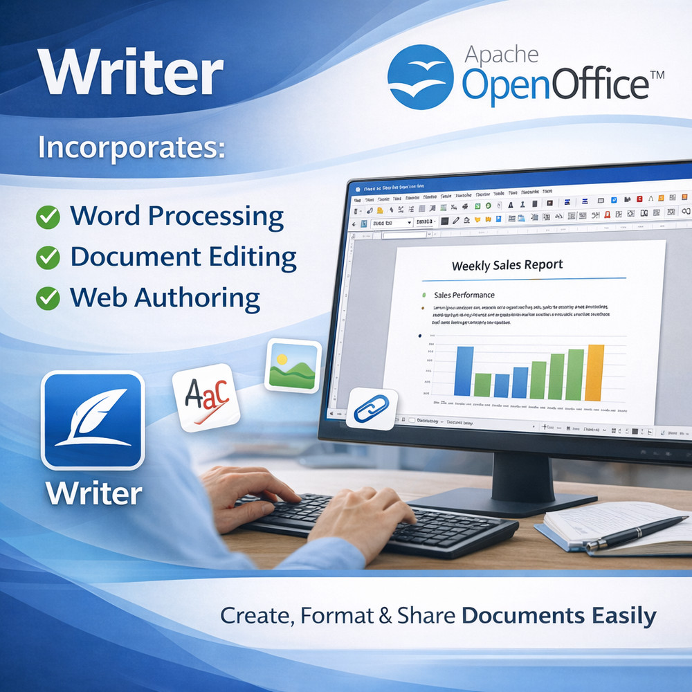 Apache OpenOffice Ultimate Version USB + DVD | Office Suite for Windows