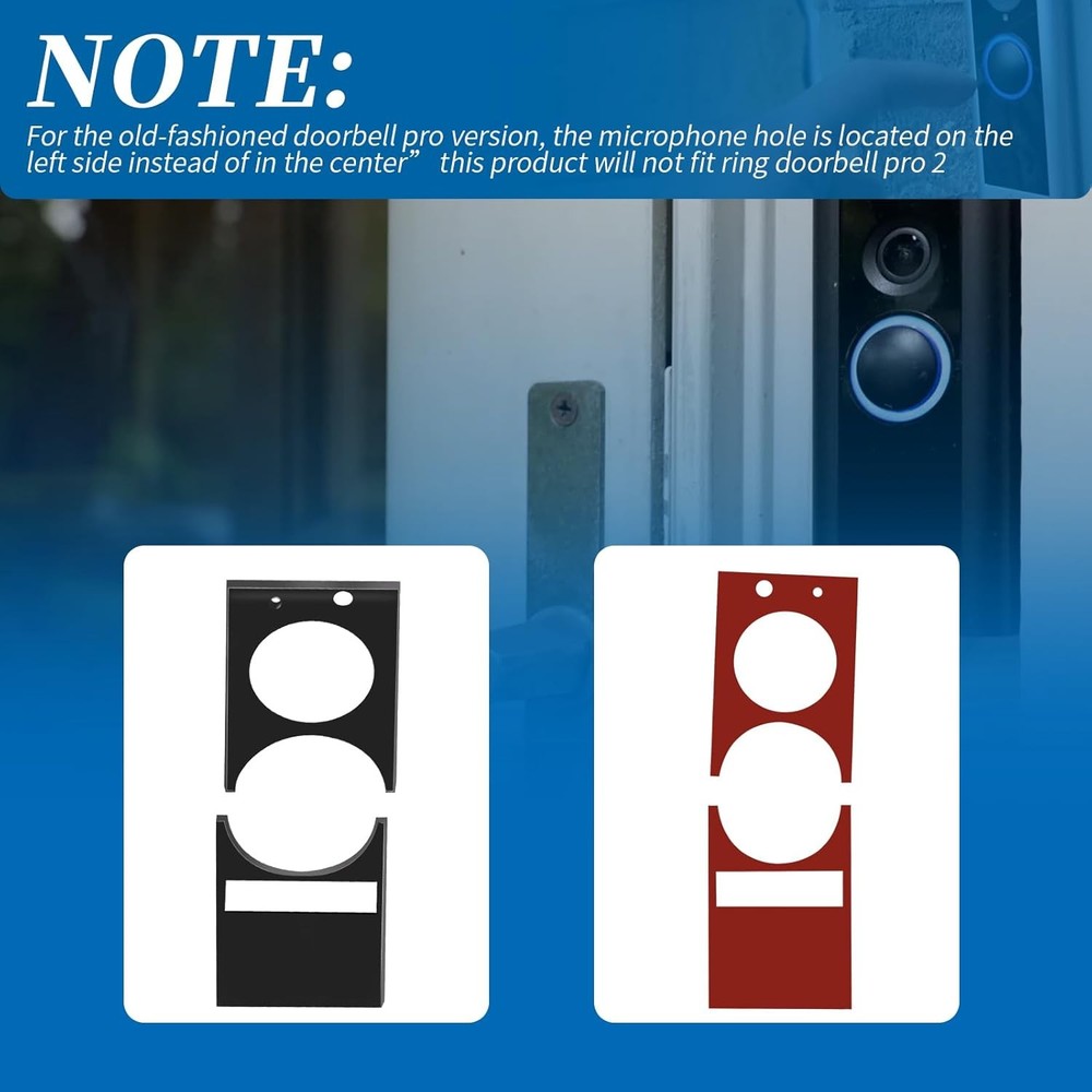 Replace Screen Protector Fit Ring Doorbell Pro Older Version w/Double-Sided Tape