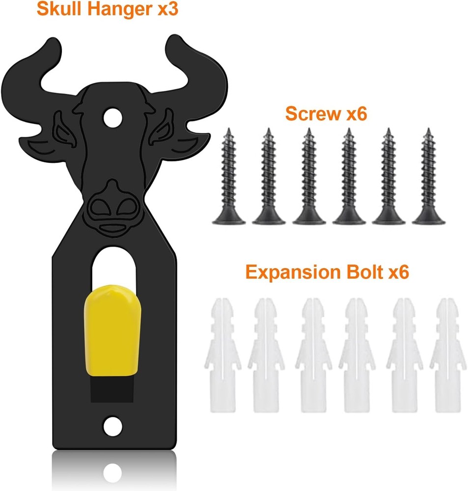 Adjustable skull wall mount hanger for deer display