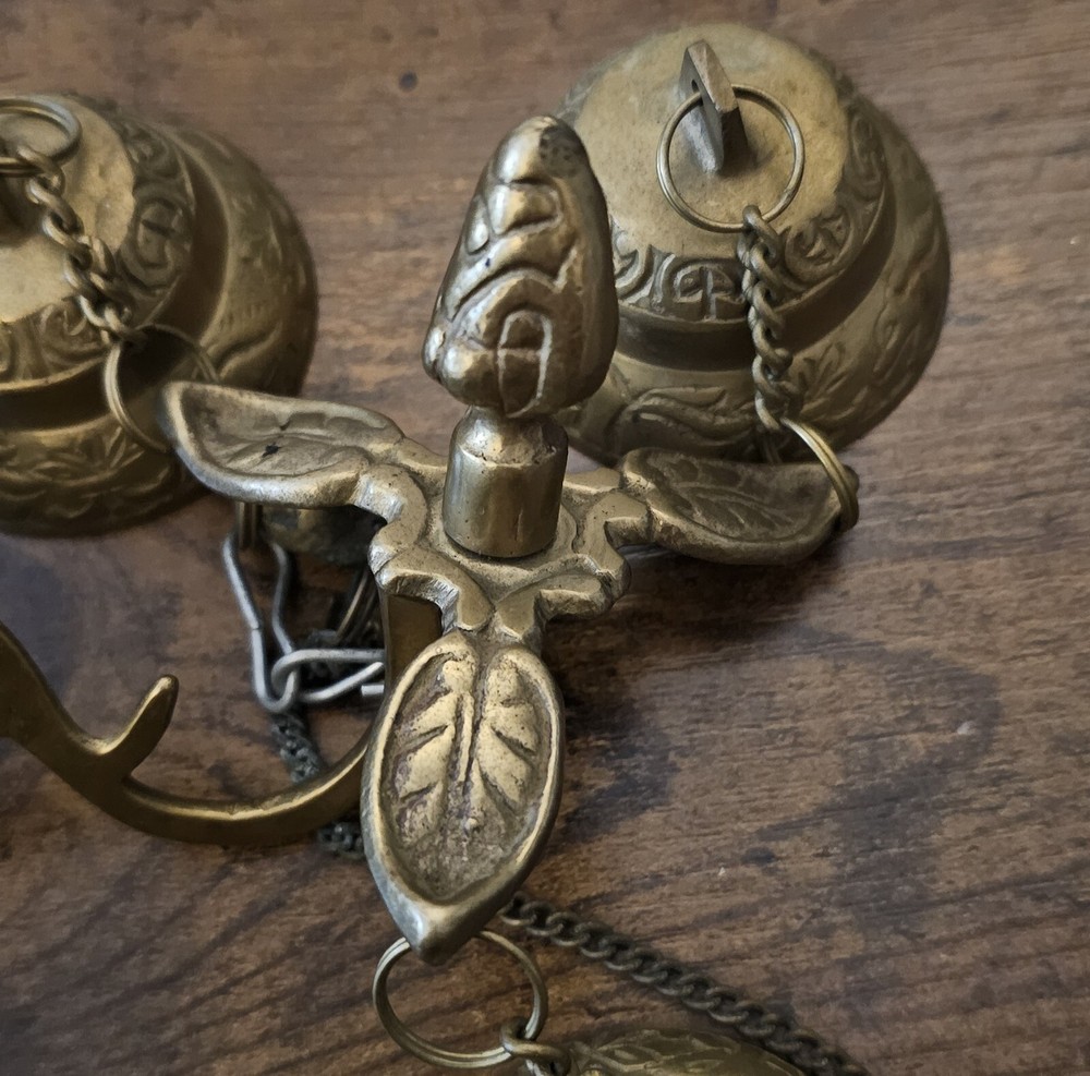 Solid Brass Triple Bell Store Style Doorbell Chime