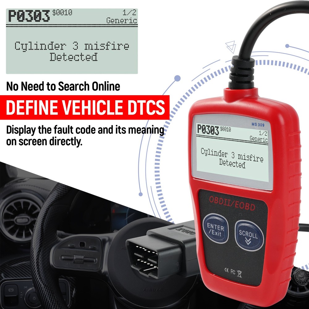 Car OBD2 Scanner OBDII Auto Code Reader Diagnostic Scan Tool for POLARIS ATV