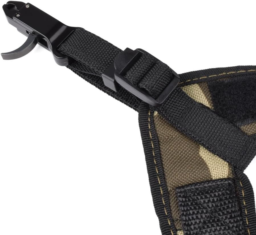 Compound Bow Release Adjustable Archery Camo Wrist Strap Trigger Caliper Left Ri