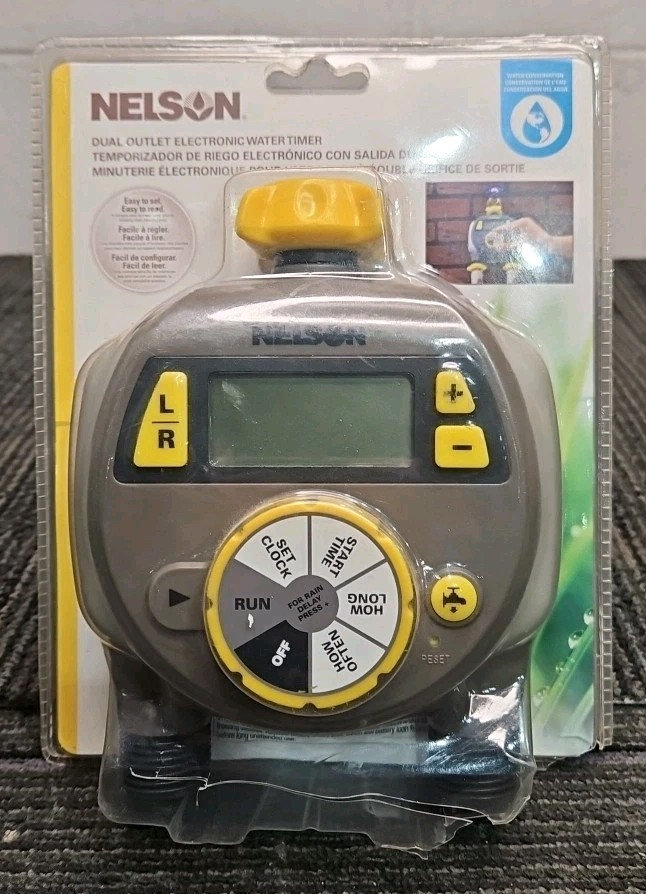 Nelson 03-028449 Dual Outlet Electronic Water Timer
