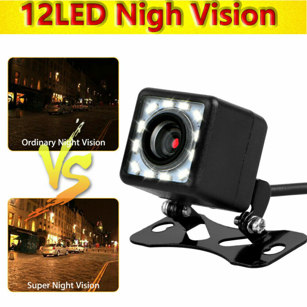 Reverse Camera 12 LED Car Waterproof Rear View Parking Camera Night Vision US
