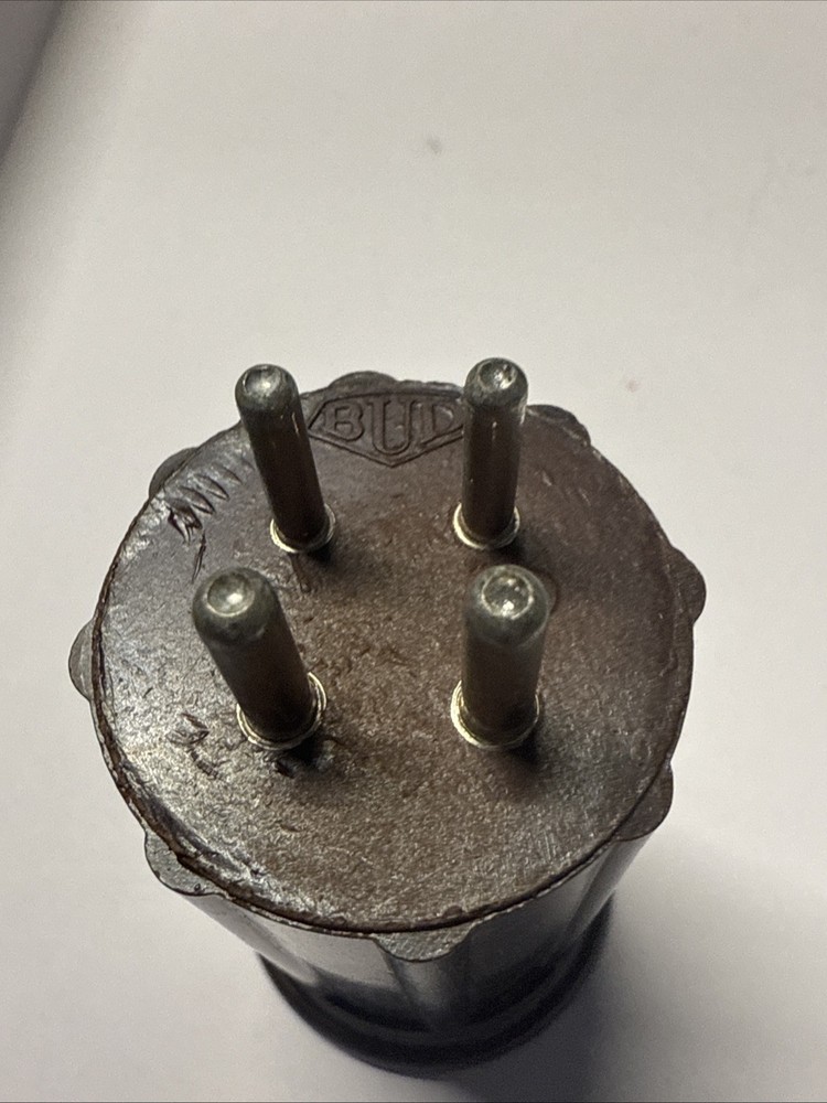 4 pin plug-in coil form by BUD USED DARK BROWN